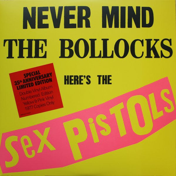 Sex Pistols : Never Mind The Bollocks, Here's The Sex Pistols (LP, Yel + LP, Pin + Album, Ltd, Num, RM)