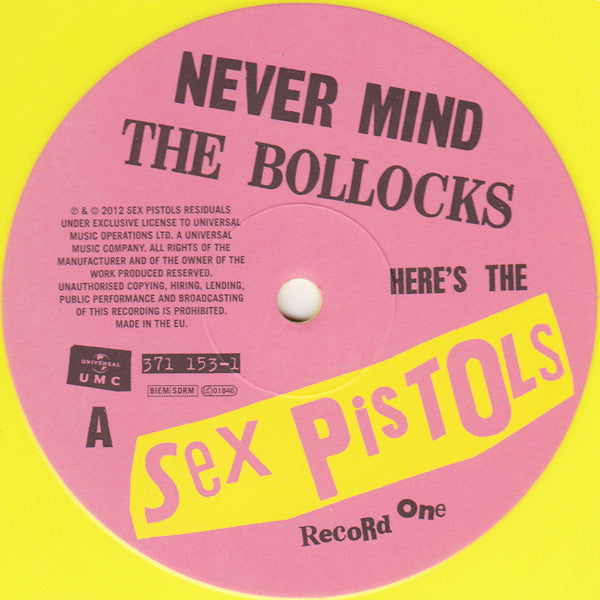 Sex Pistols : Never Mind The Bollocks, Here's The Sex Pistols (LP, Yel + LP, Pin + Album, Ltd, Num, RM)