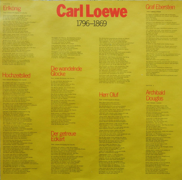 Hermann Prey / Karl Engel : 10 Loewe Balladen (LP, Club)