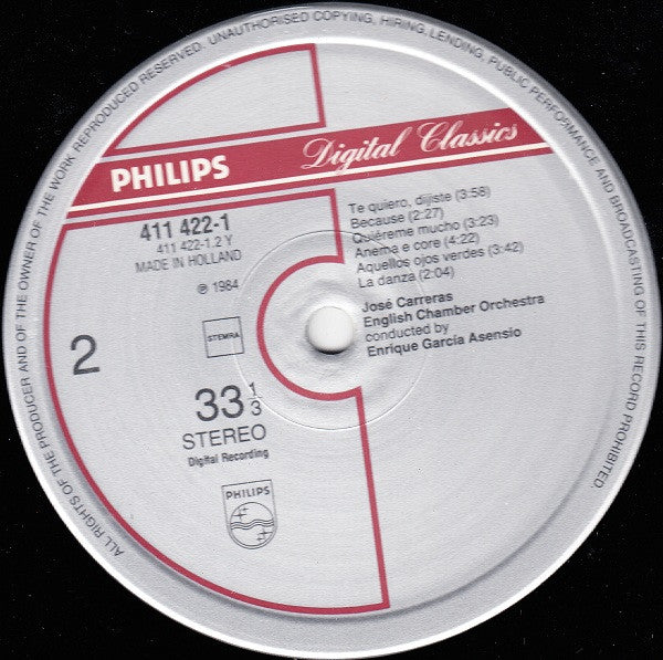 José Carreras, English Chamber Orchestra, Enrique García Asensio* : You Belong To My Heart (LP)