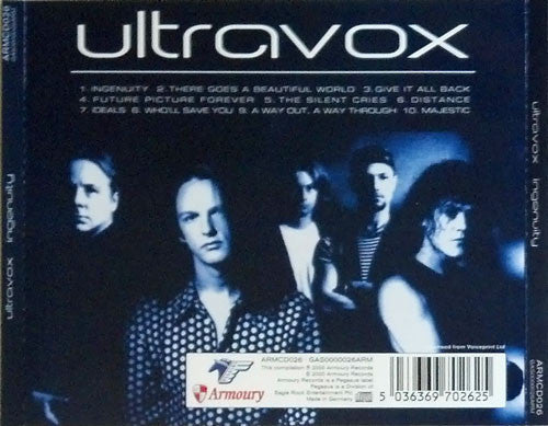 Ultravox : Ingenuity (CD, Album, RE)