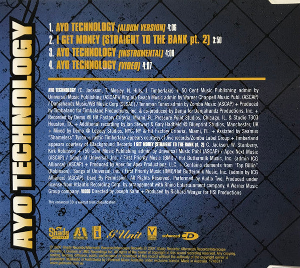 50 Cent Featuring Justin Timberlake : Ayo Technology (CD, Single, Enh)