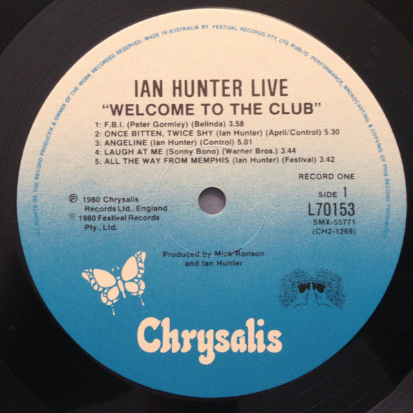 Ian Hunter : Welcome To The Club - Live (2xLP, Album)