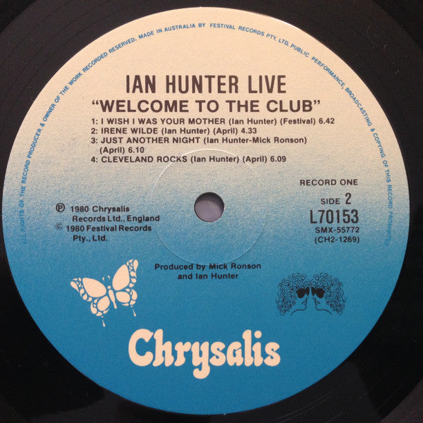 Ian Hunter : Welcome To The Club - Live (2xLP, Album)