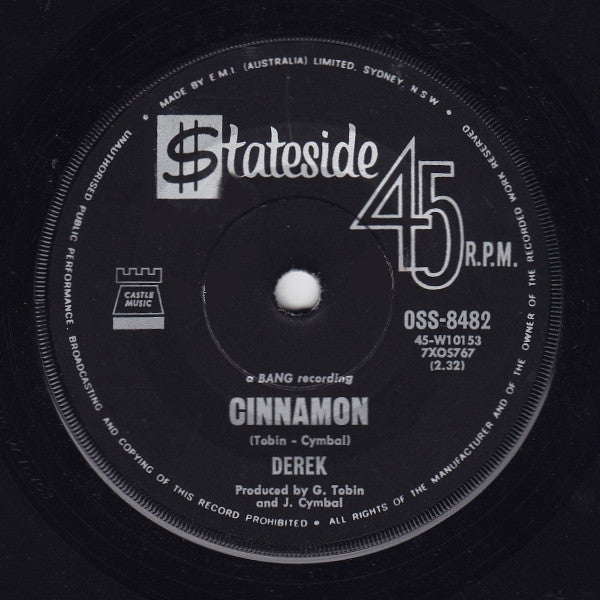 Derek (3) : Cinnamon (7", Single)