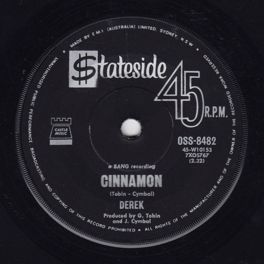 Derek (3) : Cinnamon (7", Single)