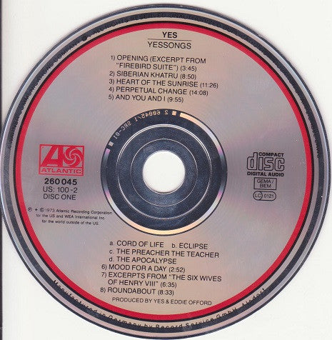 Yes : Yessongs (2xCD, Album, RE)