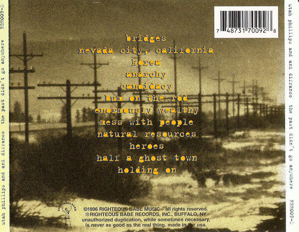 Utah Phillips And Ani DiFranco : The Past Didn't Go Anywhere (CD, Album)