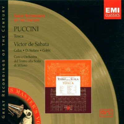 Puccini* / Victor De Sabata, Callas*, Di Stefano*, Gobbi*, Coro* e Orchestra Del Teatro Alla Scala Di Milano* : Tosca (2xCD, Album, Mono, RE, RM + Box)