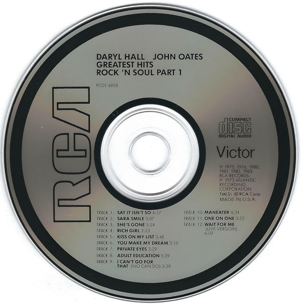 Daryl Hall & John Oates : Greatest Hits (Rock 'N Soul Part 1) (CD, Comp, RE)