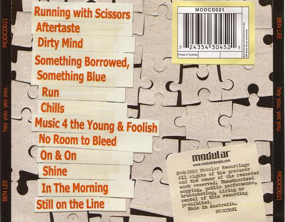 Ben Lee : Hey You. Yes You. (CD, Album)