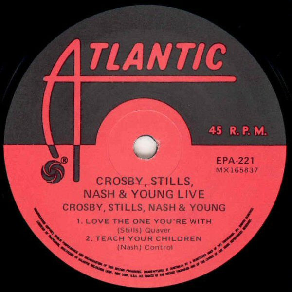 Crosby, Stills, Nash & Young : Live! (7", EP)