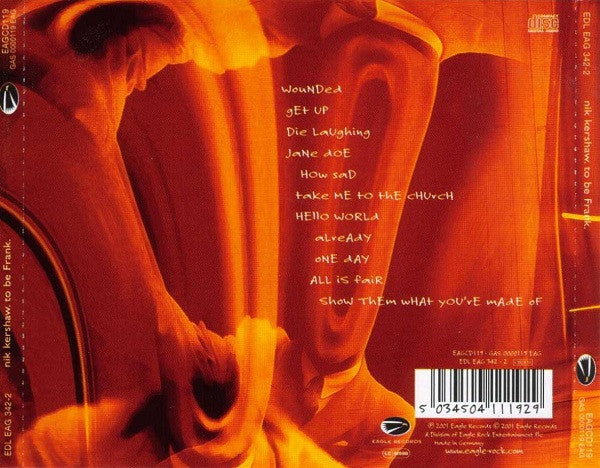 Nik Kershaw : To Be Frank (CD, Album)