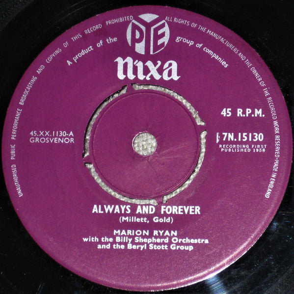 Marion Ryan : Always And Forever (7")