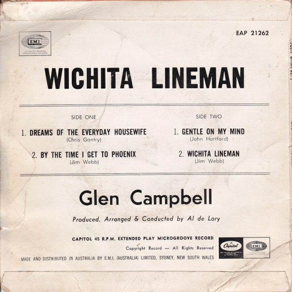 Glen Campbell : Wichita Lineman (7", EP)