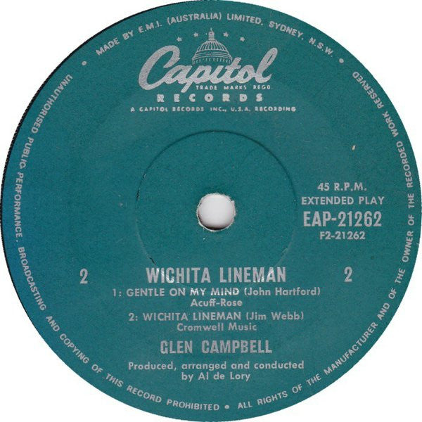 Glen Campbell : Wichita Lineman (7", EP)