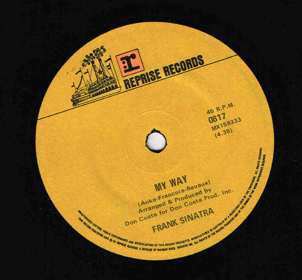 Frank Sinatra : My Way (7", Single)