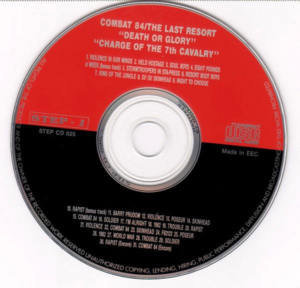 Combat 84 / The Last Resort : Death Or Glory / Charge Of The 7th Cavalry (CD, Comp)