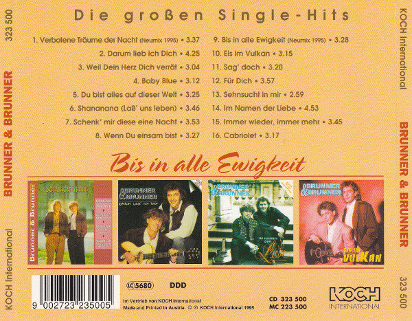 Brunner & Brunner : Bis In Alle Ewigkeit (Die Großen Single-Hits) (CD, Comp)