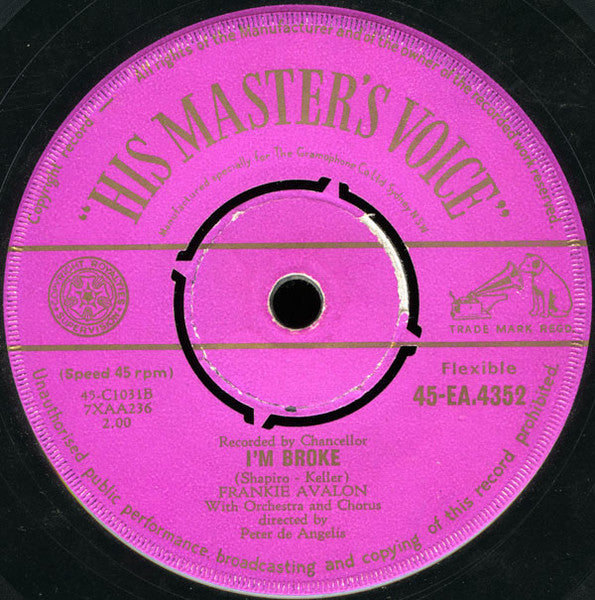 Frankie Avalon : Venus (7", Single)