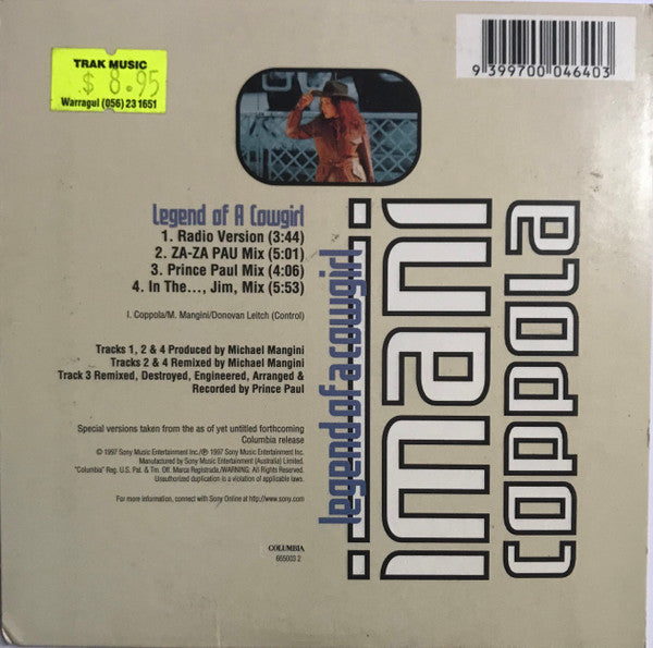 Imani Coppola : Legend Of A Cowgirl (CD, Single)