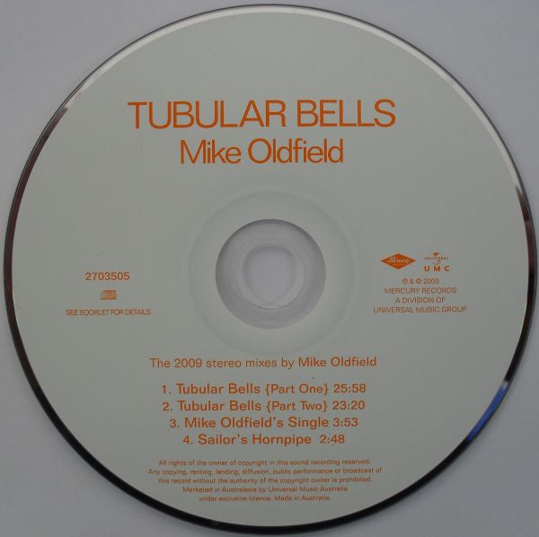Mike Oldfield : Tubular Bells (CD, Album, RE, RM)