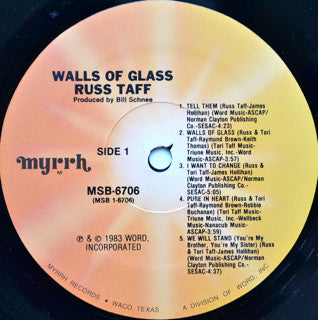 Russ Taff : Walls Of Glass (LP, Album, Mon)