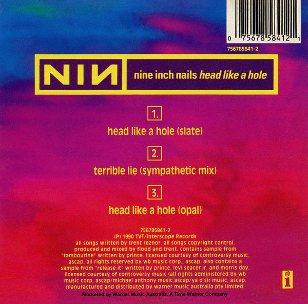 Nine Inch Nails : Head Like A Hole (CD, Maxi, RE, Car)