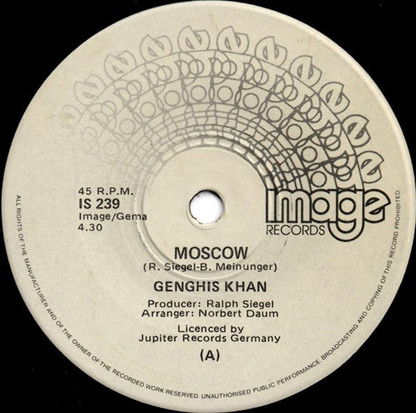 Genghis Khan* : Moscow / Rocking Son Of Genghis Khan (7", Single)