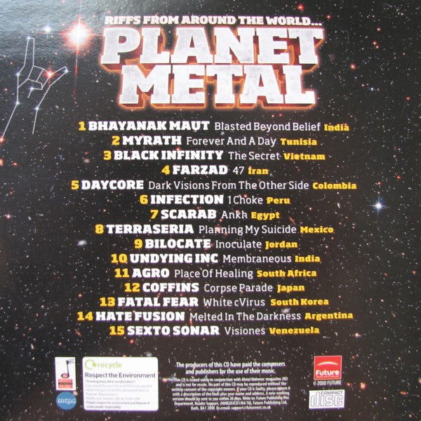 Various : Riffs From Around The World… Planet Metal (CD, Comp)