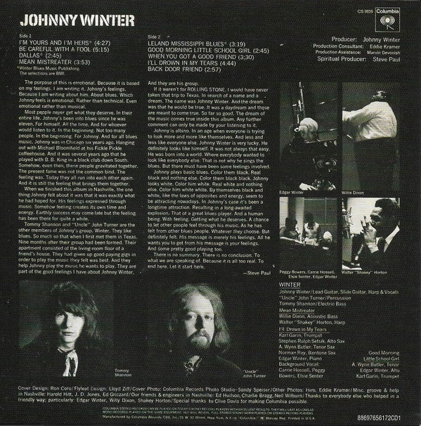 Johnny Winter : Original Album Classics (CD, Album, RE, RM + CD, Album, RE, RM + CD, Album,)