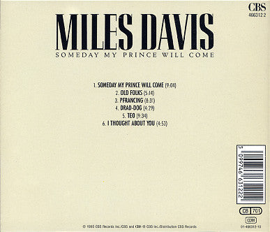 Miles Davis : Someday My Prince Will Come (CD, Album, RE, RM)