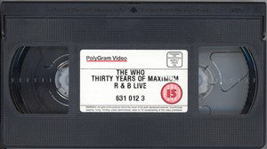 The Who : Thirty Years Of Maximum R & B Live (VHS, PAL)