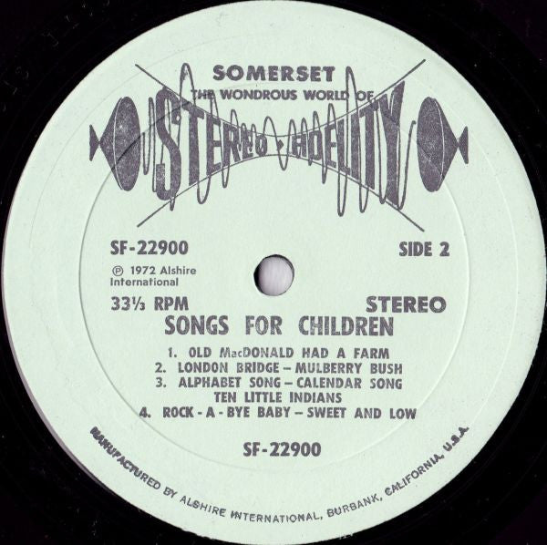 The Kiddieland Singers : Best Known Songs For Children (LP, Album)
