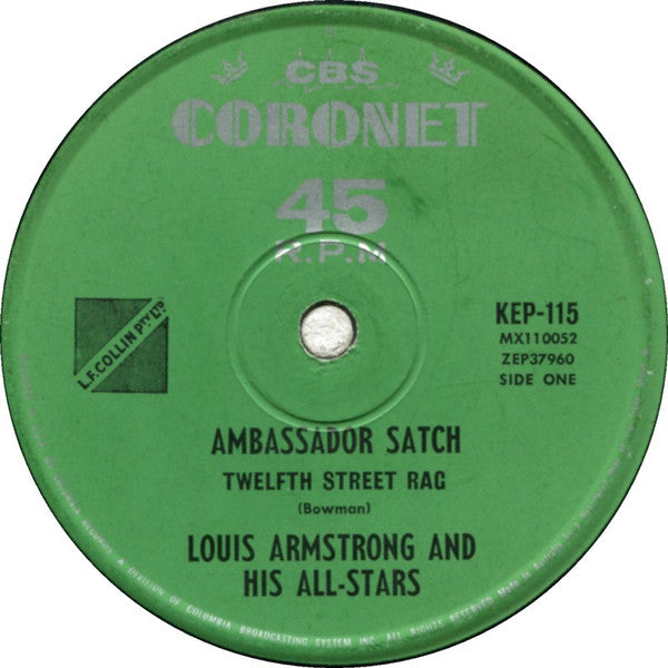Louis Armstrong And His All-Stars : Ambassador Satch (7", EP, RE)