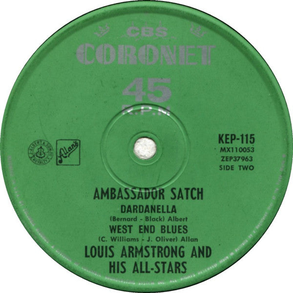 Louis Armstrong And His All-Stars : Ambassador Satch (7", EP, RE)