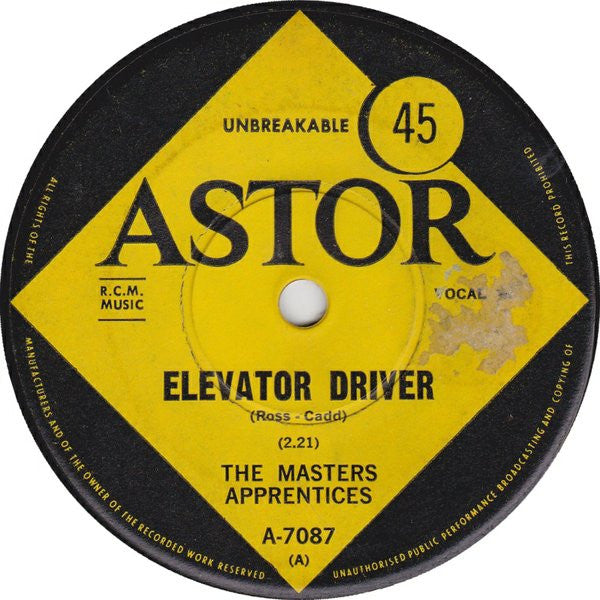 The Masters Apprentices* : Elevator Driver (7")