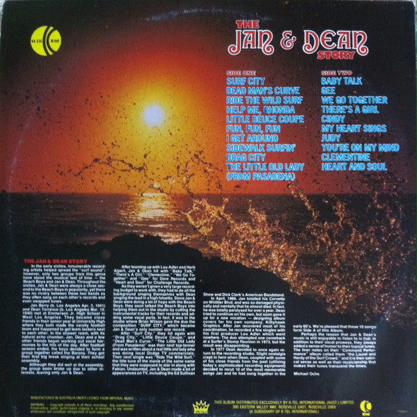 Jan & Dean : The Jan & Dean Story (LP, Album, Comp, Ltd)