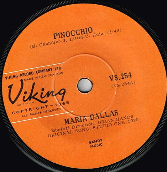 Maria Dallas : Pinocchio (7", Single)