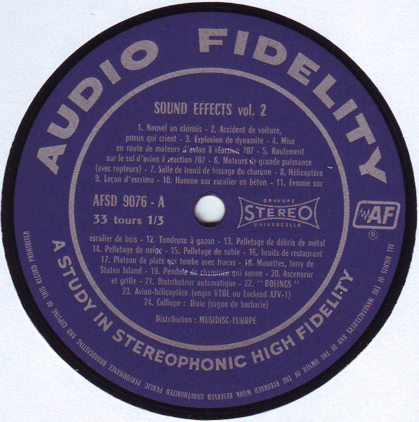 No Artist : Sound Effects, Volume 2 (LP, RE)