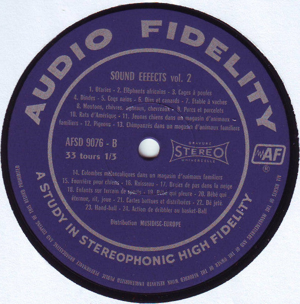 No Artist : Sound Effects, Volume 2 (LP, RE)