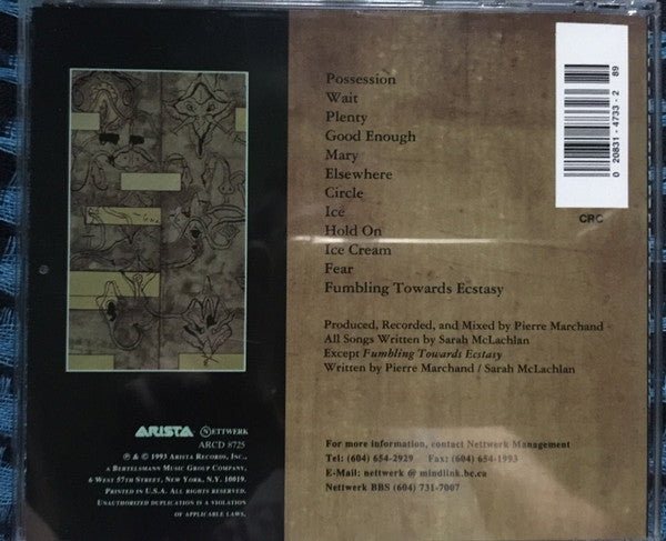 Sarah McLachlan : Fumbling Towards Ecstasy (CD, Album, Club)