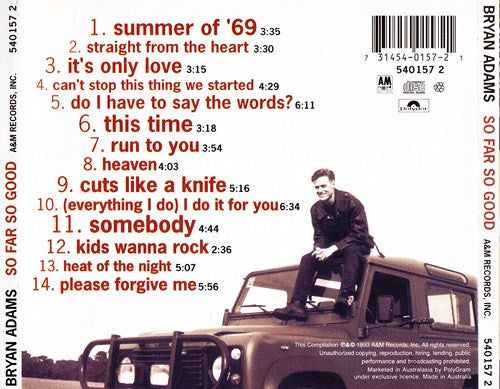 Bryan Adams : So Far So Good (CD, Comp)
