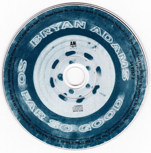 Bryan Adams : So Far So Good (CD, Comp)