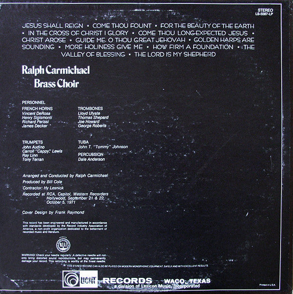 Ralph Carmichael Brass Choir* : Brass Choir (LP, Album)
