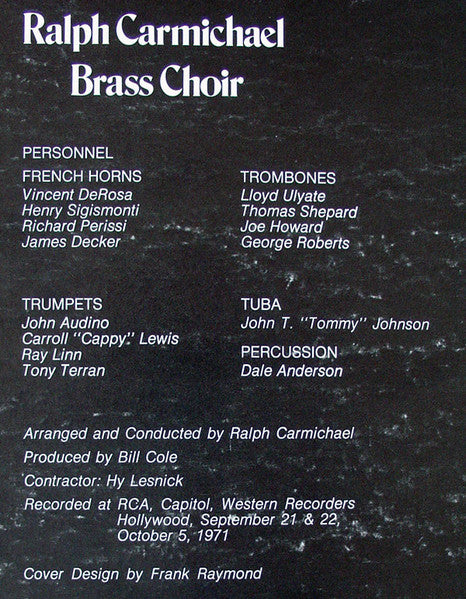 Ralph Carmichael Brass Choir* : Brass Choir (LP, Album)
