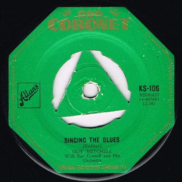 Guy Mitchell With Ray Conniff And His Orchestra* : Singing The Blues (7")