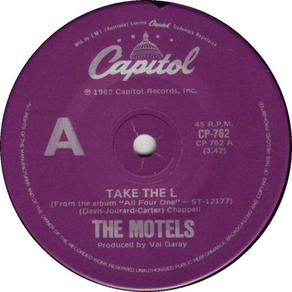 The Motels : Take The L / He Hit Me (And It Felt Like A Kiss) (7", Single)