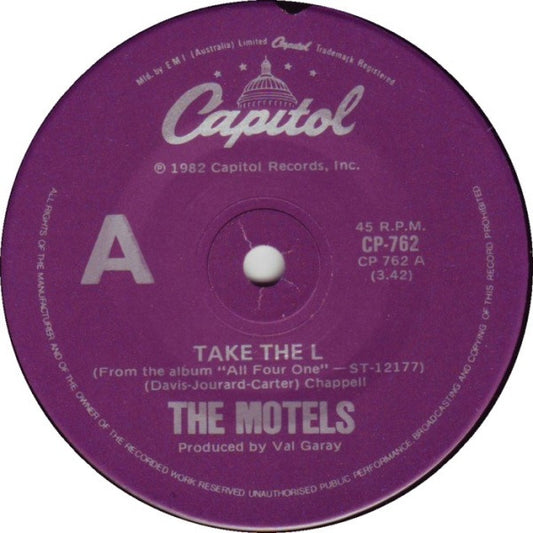 The Motels : Take The L / He Hit Me (And It Felt Like A Kiss) (7", Single)