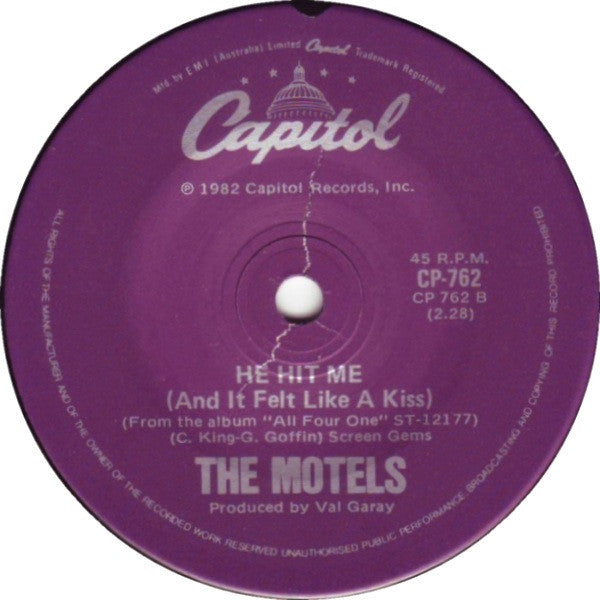 The Motels : Take The L / He Hit Me (And It Felt Like A Kiss) (7", Single)